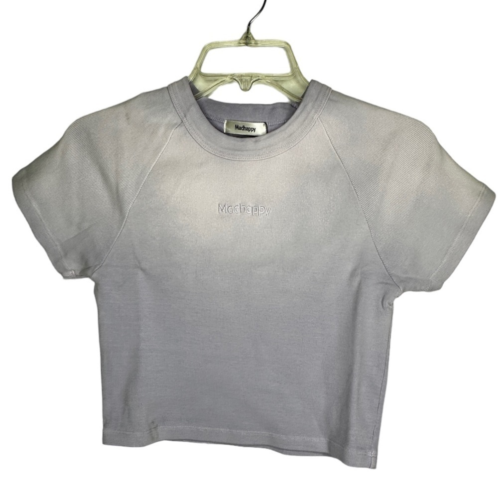 MadHappy Ribbed Babydoll Ombre Shirt nwt